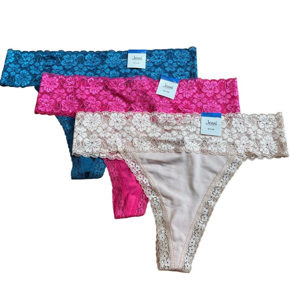 Set of 3 Jenni Thongs, XL